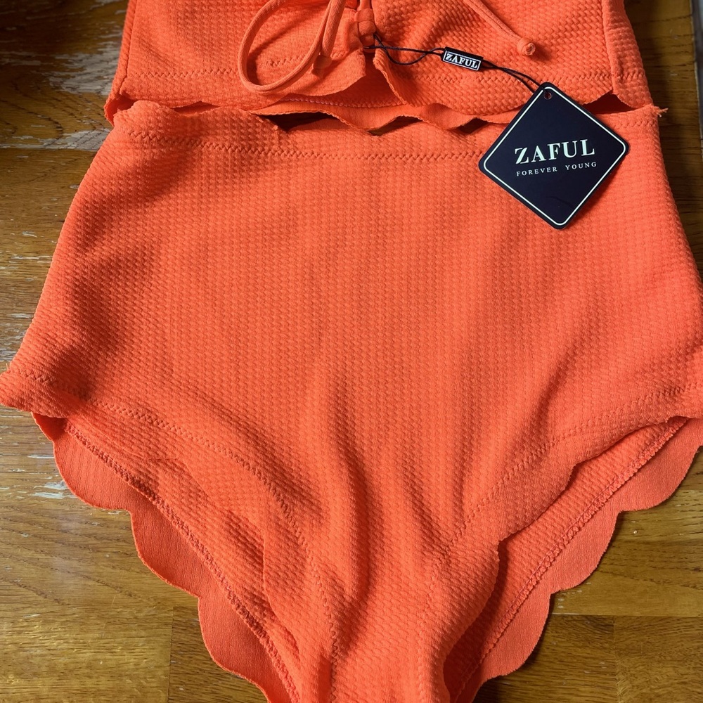 Zaful 2 piece orange bathing suit